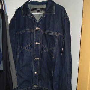 New Rare Vtg Marithe Francois Girbaud Mens Sz L Blue Denim Trucker Jean Jacket